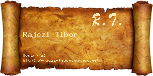 Rajczi Tibor névjegykártya